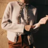 Embellished Knit Cardigan Chinchilla Melange Embellished Knit Cardigan Chinchilla Melange