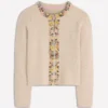 Embellished Knit Cardigan Chinchilla Melange Embellished Knit Cardigan Chinchilla Melange