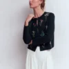 Embellished Knit Cardigan Navy Embellished Knit Cardigan Navy