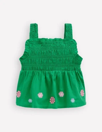 Embellished Strappy Top Sapling Green