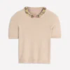 Embellished T-Shirt Chinchilla Melange Embellished T-Shirt Chinchilla Melange