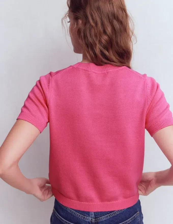 Embellished T-Shirt Pink Punch Embellished T-Shirt Pink Punch