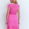 Embroidered Jersey Short Dress Passion Flower Embroidered Jersey Short Dress Passion Flower