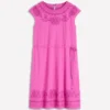 Embroidered Jersey Short Dress Passion Flower Embroidered Jersey Short Dress Passion Flower