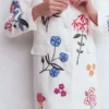 Embroidered Linen Coat Ivory Embroidered Embroidered Linen Coat Ivory Embroidered