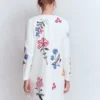 Embroidered Linen Coat Ivory Embroidered Embroidered Linen Coat Ivory Embroidered