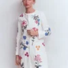Embroidered Linen Coat Ivory Embroidered Embroidered Linen Coat Ivory Embroidered