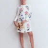 Embroidered Linen Coat Ivory Embroidered Embroidered Linen Coat Ivory Embroidered