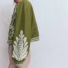 Embroidered Linen Jacket Woodland Green Embroidered Linen Jacket Woodland Green