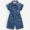 Embroidered Playsuit Mid Vintage Embroidered Denim