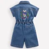 Embroidered Playsuit Mid Vintage Embroidered Denim