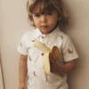 Embroidered Polo Ivory Bananas