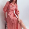 Embroidered Shirt Dress Pink Embroidery Embroidered Shirt Dress Pink Embroidery