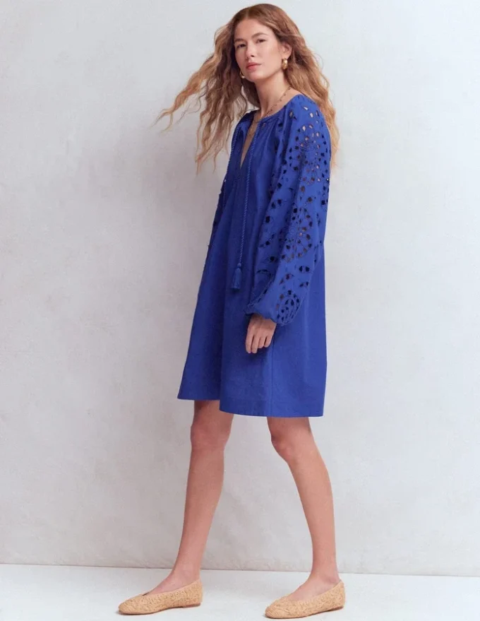 Embroidered Sleeve Kaftan Blue Embroidery Embroidered Sleeve Kaftan Blue Embroidery