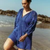 Embroidered Sleeve Kaftan Blue Embroidery Embroidered Sleeve Kaftan Blue Embroidery