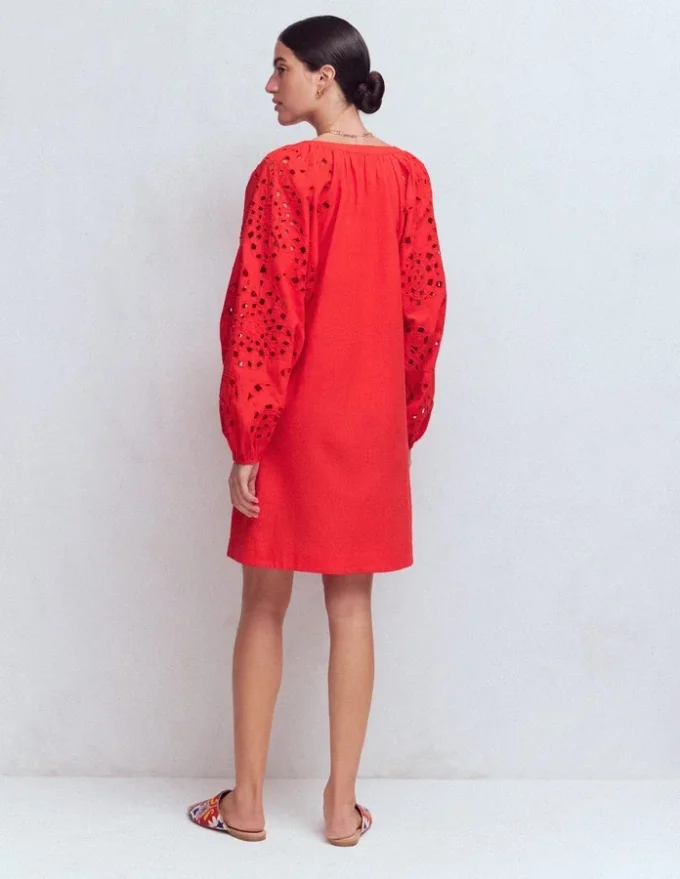 Embroidered Sleeve Kaftan Red Embroidery Embroidered Sleeve Kaftan Red Embroidery