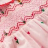 Embroidered Smocked Dress Pink Multi Floral Heart Flower Embroidered Smocked Dress Pink Multi Floral Heart Flower