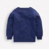 Embroidered Sweatshirt College Navy Seacreatures Embroidered Sweatshirt College Navy Seacreatures