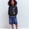 Embroidered Sweatshirt Shadow Grey Space Embroidered Sweatshirt Shadow Grey Space