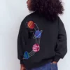 Embroidered Sweatshirt Shadow Grey Space Embroidered Sweatshirt Shadow Grey Space