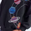 Embroidered Sweatshirt Shadow Grey Space Embroidered Sweatshirt Shadow Grey Space