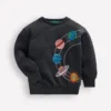 Embroidered Sweatshirt Shadow Grey Space Embroidered Sweatshirt Shadow Grey Space