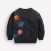 Embroidered Sweatshirt Shadow Grey Space Embroidered Sweatshirt Shadow Grey Space