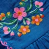 Embroidered Woven Dress Kingfisher Blue Embroidered Woven Dress Kingfisher Blue