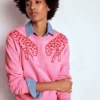 Emi Embroidered Sweatshirt Leopard Embroidery Emi Embroidered Sweatshirt Leopard Embroidery