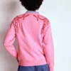 Emi Embroidered Sweatshirt Leopard Embroidery Emi Embroidered Sweatshirt Leopard Embroidery