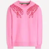 Emi Embroidered Sweatshirt Leopard Embroidery Emi Embroidered Sweatshirt Leopard Embroidery