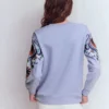 Emi Embroidered Sweatshirt Light Blue Embroidery Emi Embroidered Sweatshirt Light Blue Embroidery