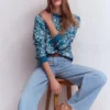 Emi Printed Sweatshirt Decorative Blossom Emi Printed Sweatshirt Decorative Blossom