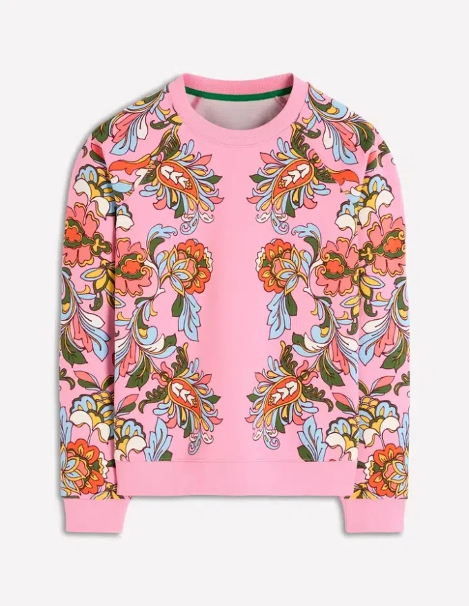Emi Printed Sweatshirt Multi, Botanical Flourish Emi Printed Sweatshirt Multi, Botanical Flourish