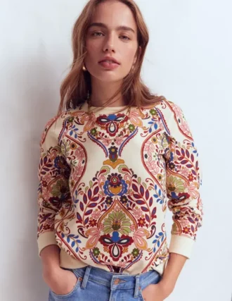 Emi Printed Sweatshirt Multi, Enchanted Gardenia