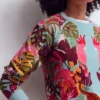 Emi Printed Sweatshirt Tropical Safari Placement Emi Printed Sweatshirt Tropical Safari Placement