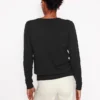 Emilia Cotton Crew Cardigan Black Emilia Cotton Crew Cardigan Black