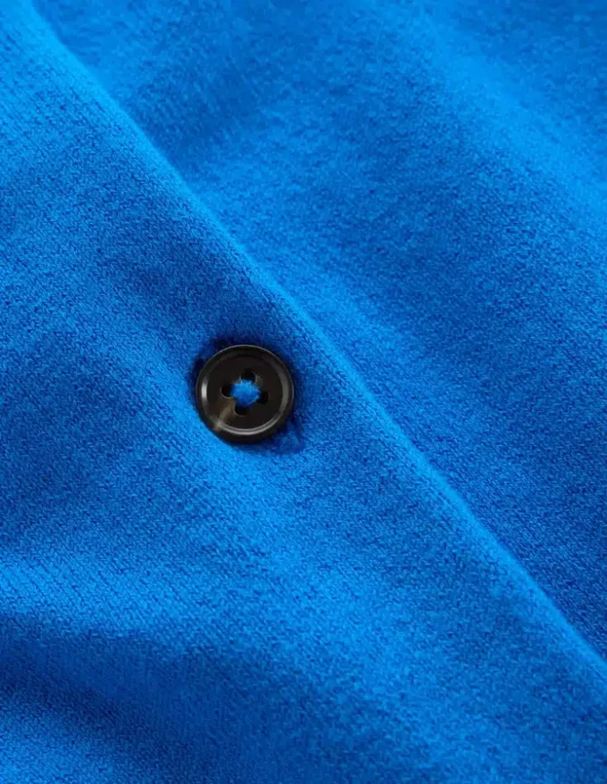 Emilia Cotton Crew Cardigan Kingfisher Blue Emilia Cotton Crew Cardigan Kingfisher Blue