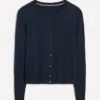 Emilia Cotton Crew Cardigan Navy Emilia Cotton Crew Cardigan Navy