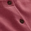 Emilia Cotton Crew Cardigan Pink Heather Emilia Cotton Crew Cardigan Pink Heather