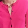 Emilia Cotton Crew Cardigan Pink Peony Emilia Cotton Crew Cardigan Pink Peony