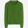Emilia Cotton Crew Cardigan Promenade Green Emilia Cotton Crew Cardigan Promenade Green