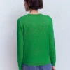 Emilia Cotton Crew Cardigan Rich Emerald Emilia Cotton Crew Cardigan Rich Emerald