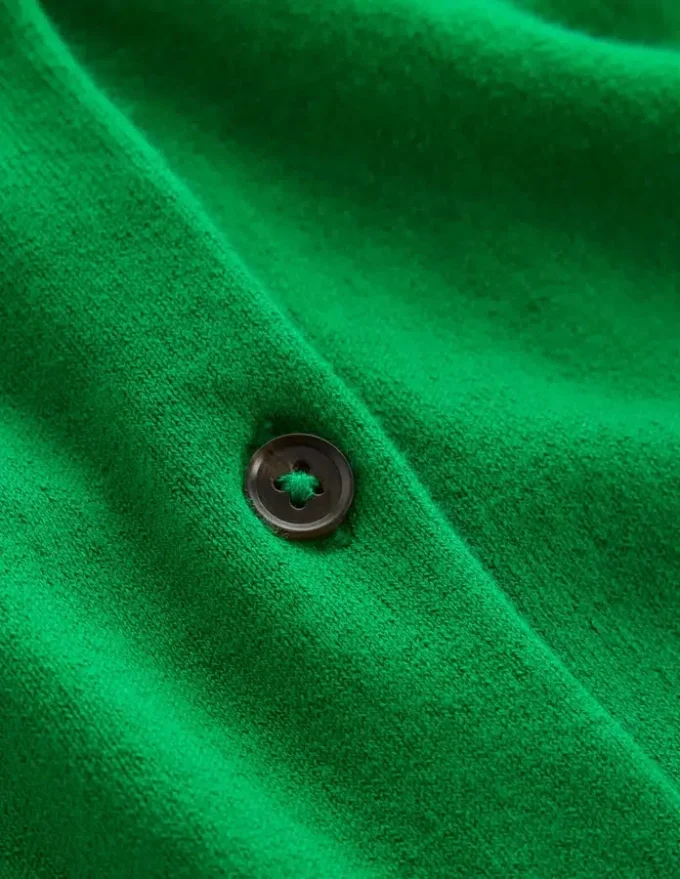 Emilia Cotton Crew Cardigan Rich Emerald Emilia Cotton Crew Cardigan Rich Emerald