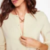 Emilia Cotton Crew Cardigan Warm Ivory Emilia Cotton Crew Cardigan Warm Ivory