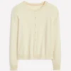 Emilia Cotton Crew Cardigan Warm Ivory Emilia Cotton Crew Cardigan Warm Ivory