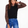 Emilia Cotton Crew Neck Vest Black Emilia Cotton Crew Neck Vest Black