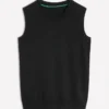 Emilia Cotton Crew Neck Vest Black Emilia Cotton Crew Neck Vest Black