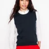 Emilia Cotton Crew Neck Vest Navy Emilia Cotton Crew Neck Vest Navy