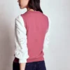 Emilia Cotton Crew Neck Vest Pink Heather Emilia Cotton Crew Neck Vest Pink Heather